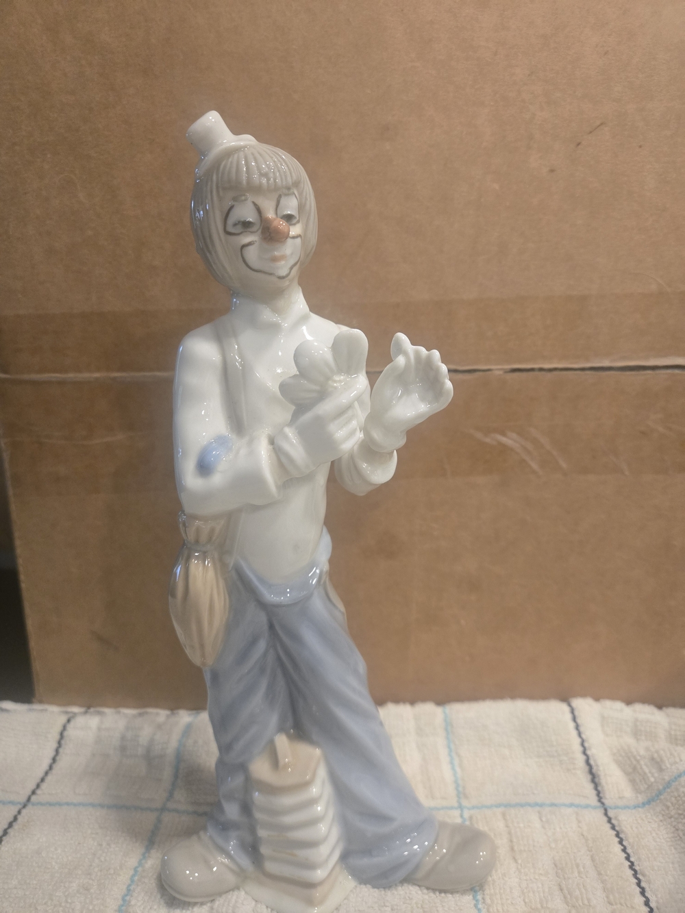 Vintage Tengra Porcelain Clown Figurine - Handmade in Valencia Spain